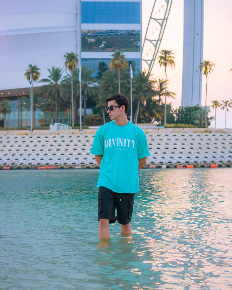 Divinity Oversized T-Shirt | NRVN | Turquoise
