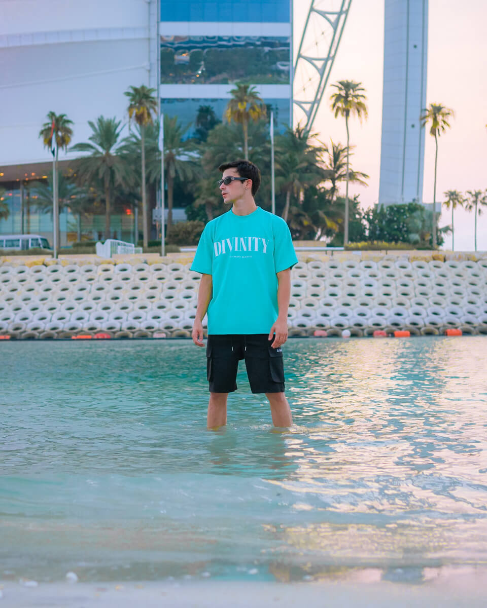 Divinity Oversized T-Shirt | NRVN | Turquoise