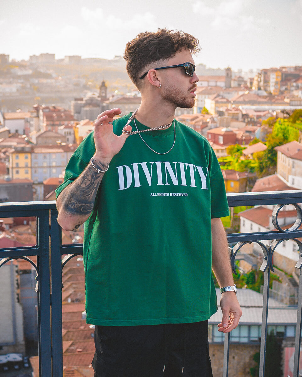Oversized T-Shirt | NRVN | Forest Green