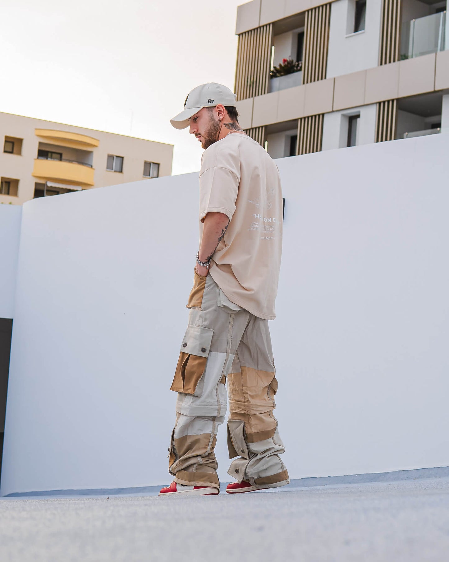 Multi-Pocket Cargo Pants Beige