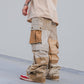 Multi-Pocket Cargo Pants Beige