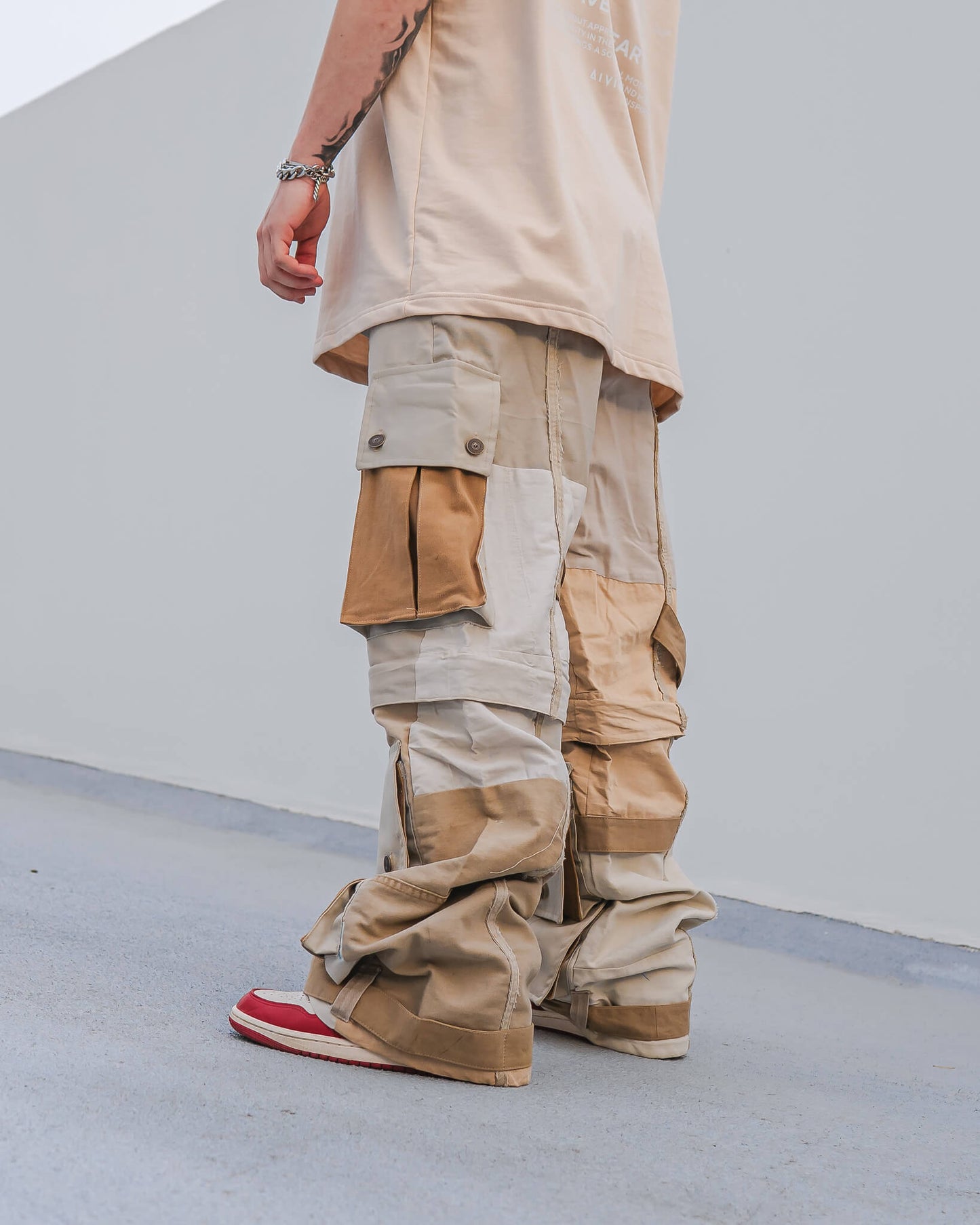 Multi-Pocket Cargo Pants Beige