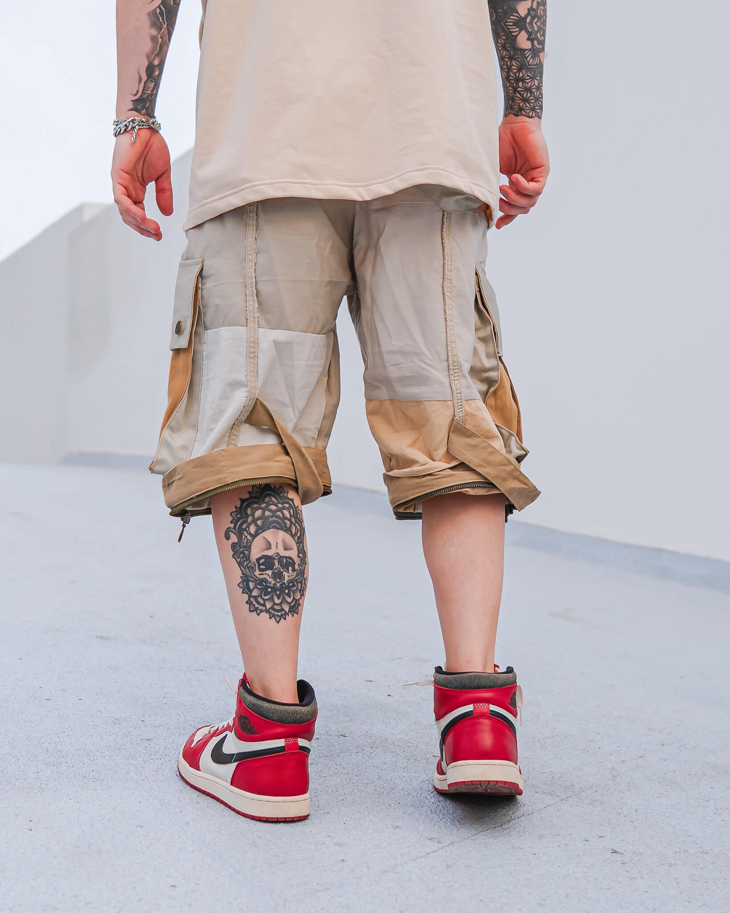 Multi-Pocket Cargo Pants Beige