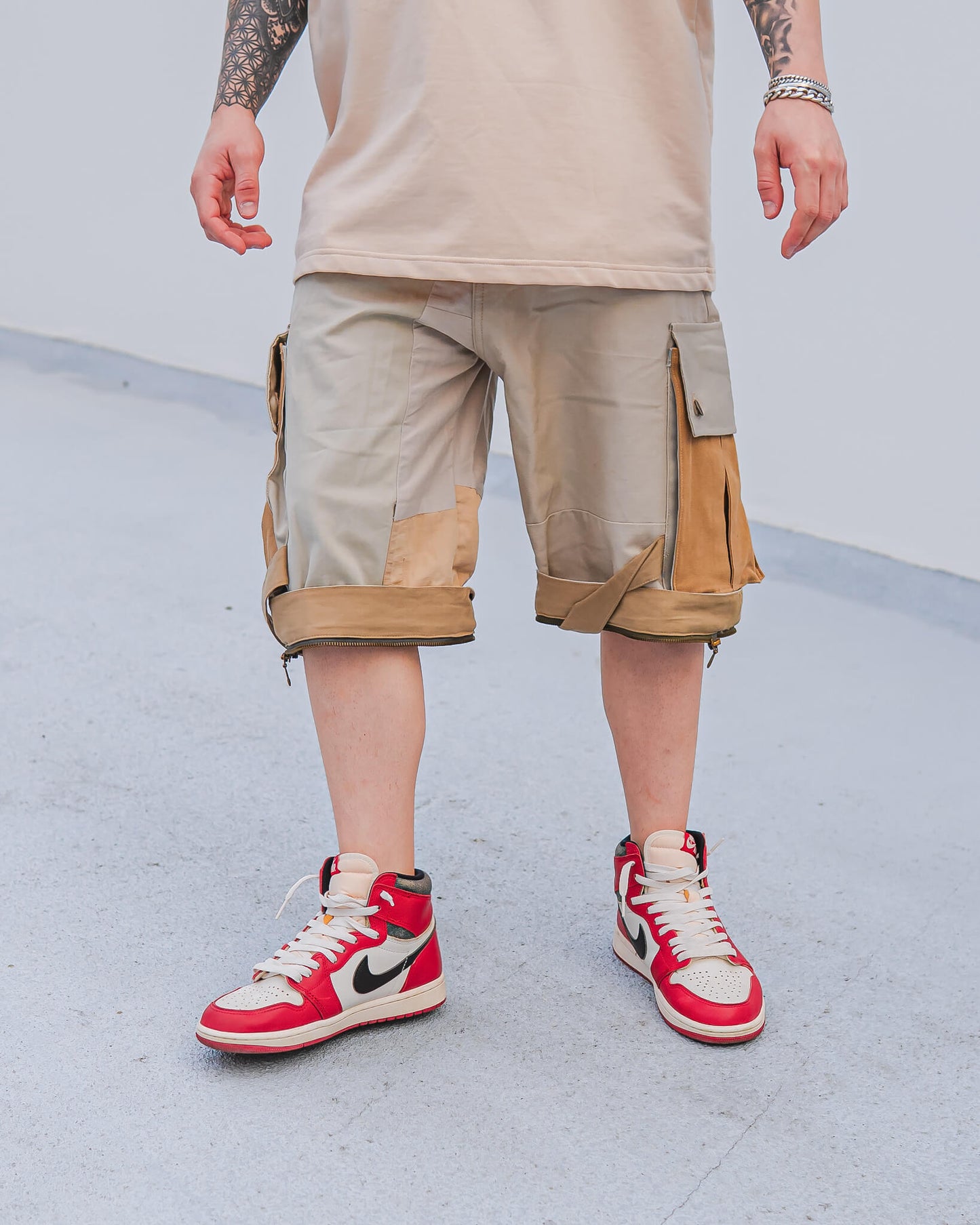 Multi-Pocket Cargo Pants Beige