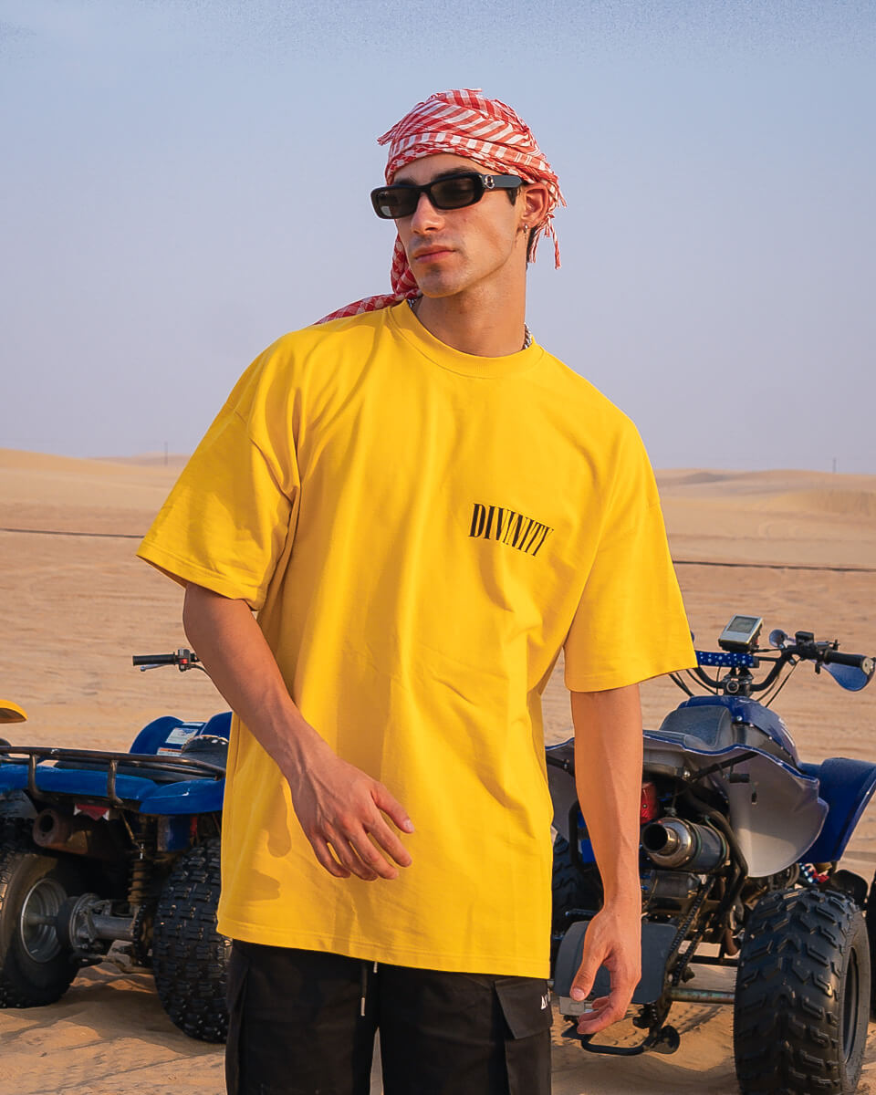 Divinity Oversized T-Shirt | 1100 | Dark Yellow