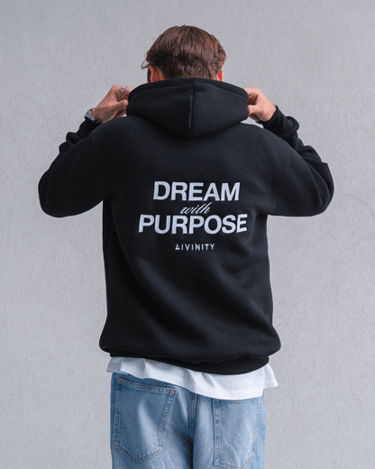 Oversized Hoodie | Dream With Purpose - Black