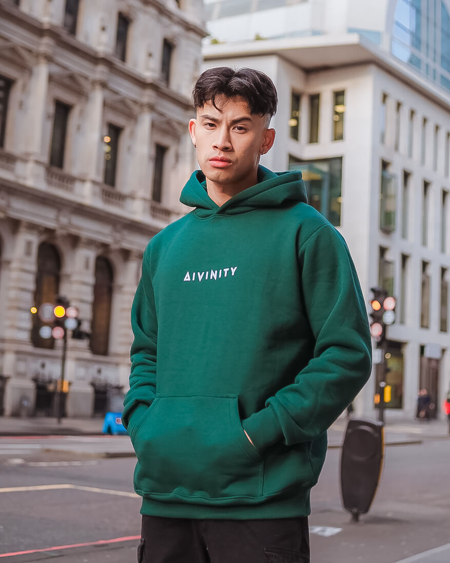 Dreams Unleashed Oversized Hoodie - Forest Green