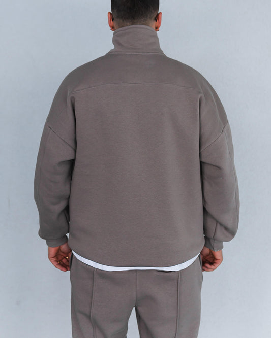 Classic Half-Zip Hoodie Grey Rock