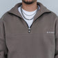 Classic Half-Zip Hoodie Grey Rock