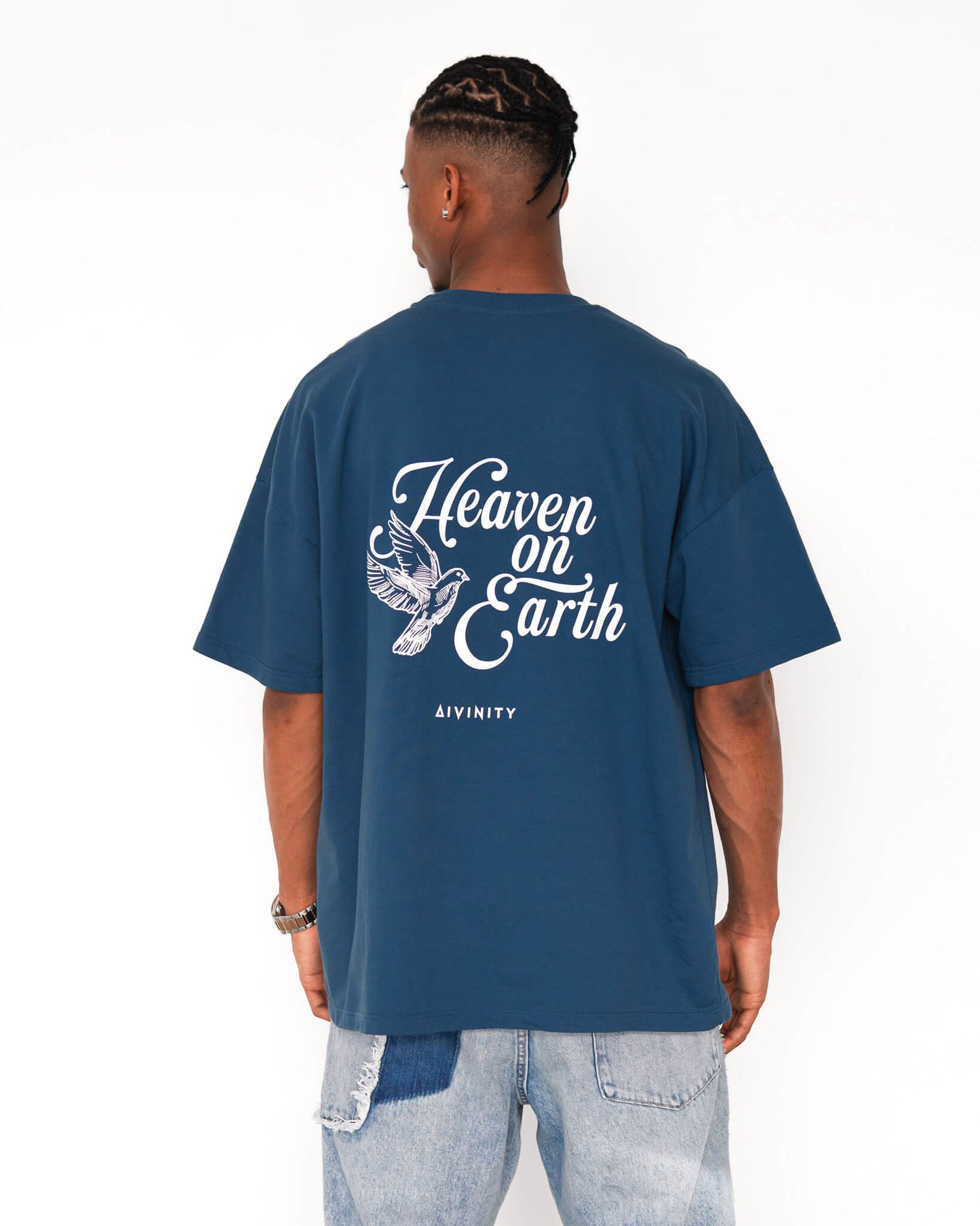 Heaven On Earth T-Shirt Navy Blue