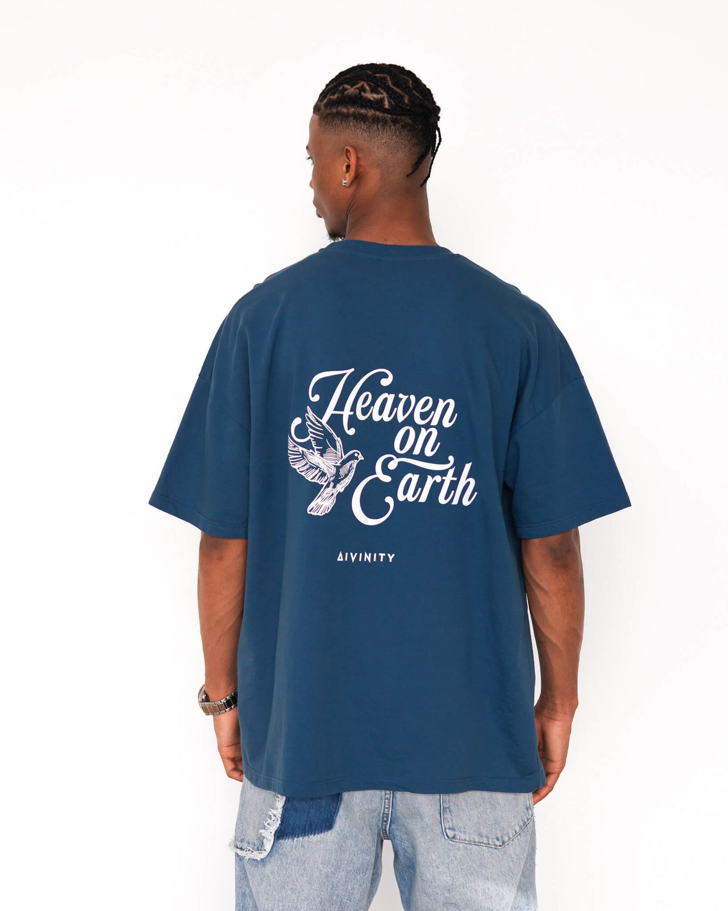 Heaven On Earth T-Shirt Navy Blue