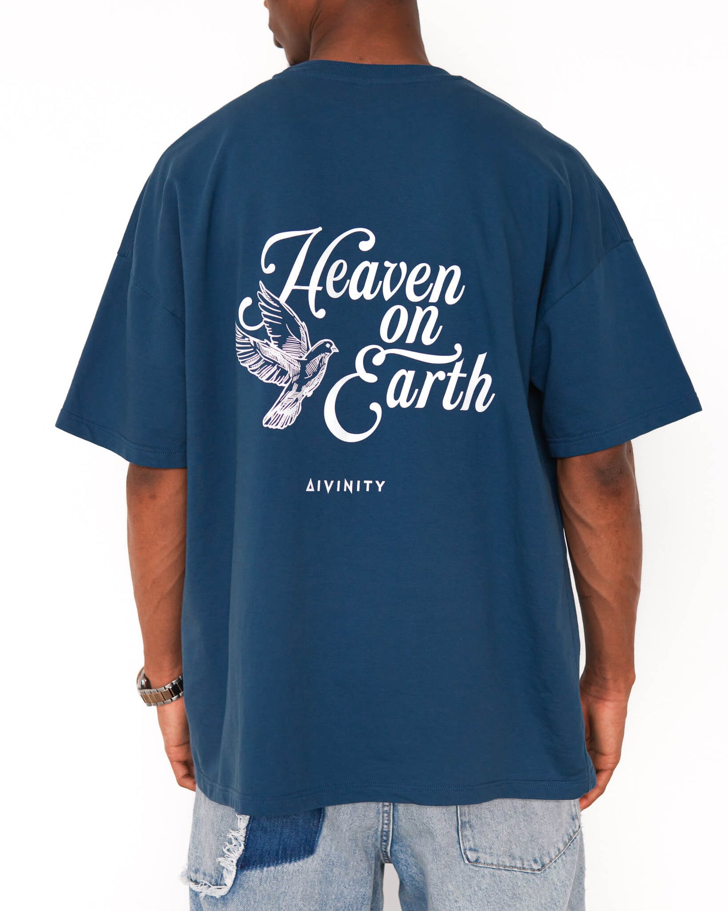 Heaven On Earth T-Shirt Navy Blue