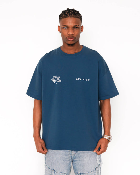 Heaven On Earth T-Shirt Navy Blue