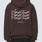 Midnight Thoughts Script Hoodie Brown