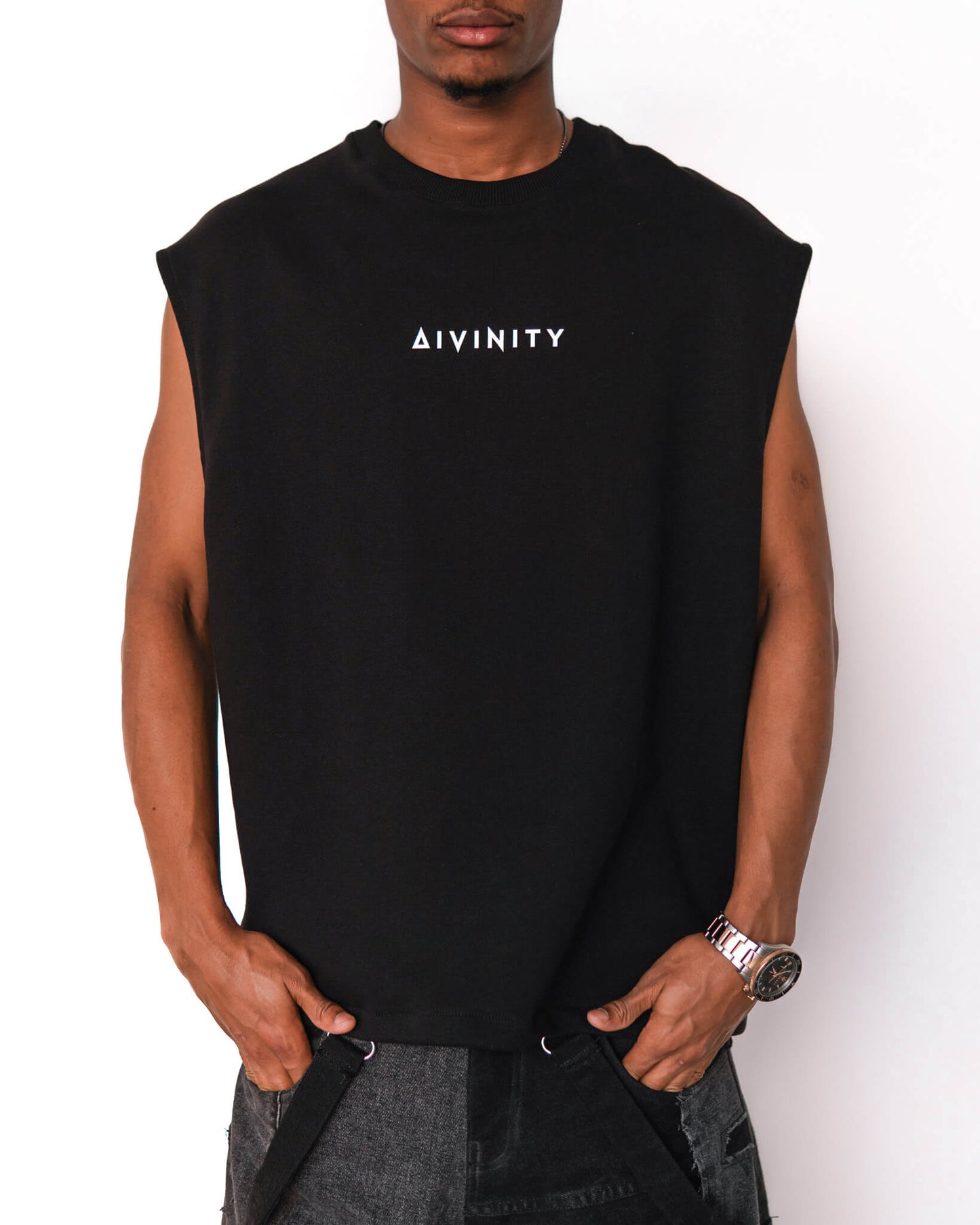 Oversized Signature Tank Top Black