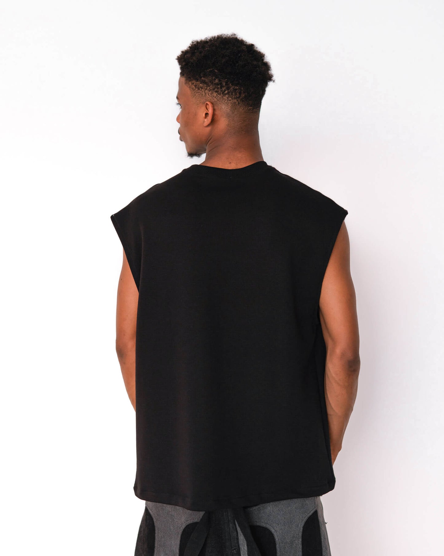 Oversized Signature Tank Top Black