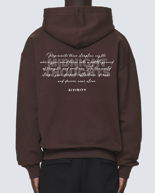 Sleepless Nights Hoodie Brown